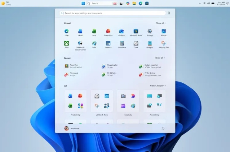A Microsoft lehetővé teszi a tálca áthelyezését és a Start menü méretének módosítását a Windows 11-ben