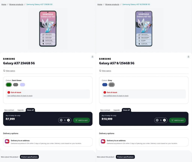 A Samsung hamarosan bemutatja a Galaxy A57 és Galaxy A37 modelleket – a specifikációk részletei felfedtek egy szivárgásban.