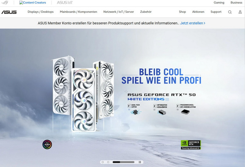 Az új német Asus portál ismét működik: a driverek és a BIOS letöltése helyreállt, de laptopok és asztali számítógépek támogatása nélkül