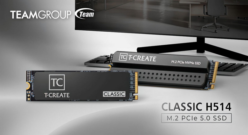 A TeamGroup kiadta az SSD T‑Create Classic H514 PCIe 5.0-t, amelyet helyi MI terhelésre terveztek: akár 4 TB tárolókapacitás és 14 200 MB/s olvasási sebesség.