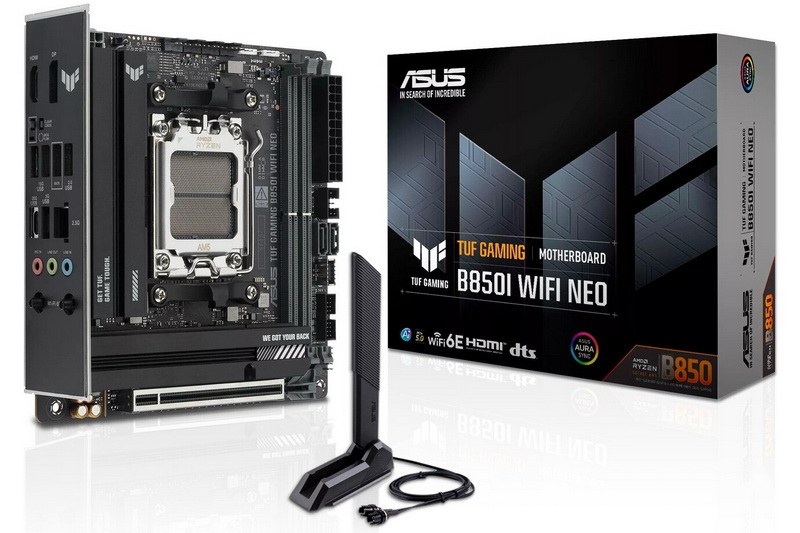 Az Asus megjelentette az első mini‑ITX TUF sorozatú alaplapját – a TUF Gaming B850I WIFI Neo modellt, amely Ryzen processzorokhoz készült