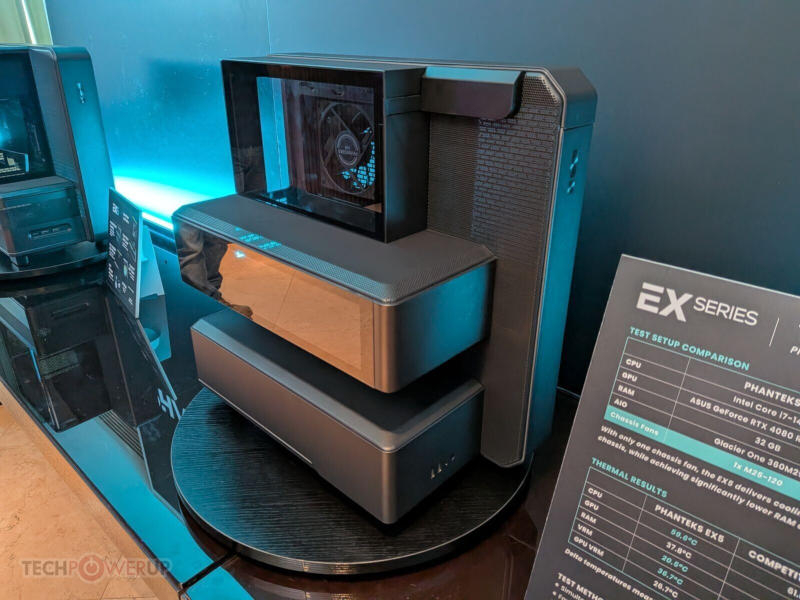A Phanteks széles választékát mutatta be a házaknak, ventilátoroknak és tápegységeknek a Computex 2026-án
