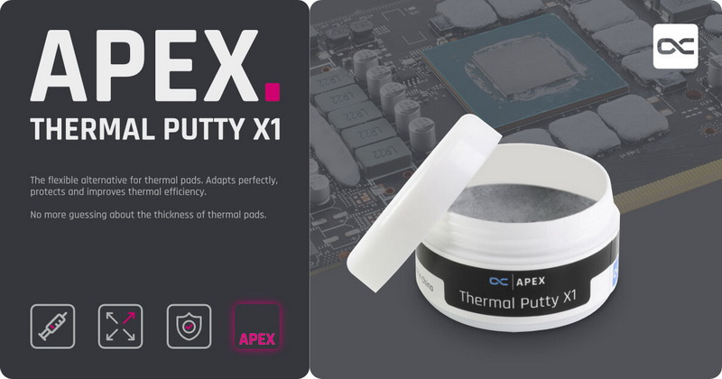 Az Alphacool elindította az új folyékony hőszigetelő anyagot – Apex Thermal Putty X1