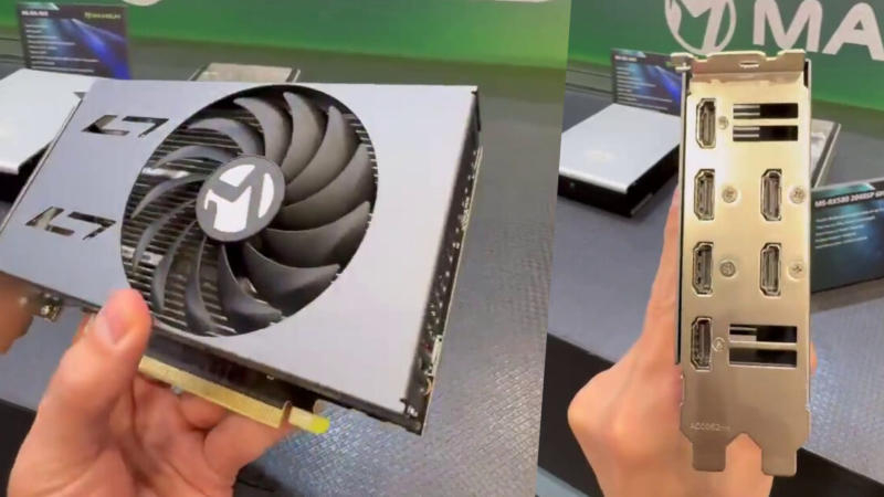 A MaxSun bemutatta a Computex 2026‑en egy tíz éves Radeon RX 580-at hat portú HDMI kimenettel