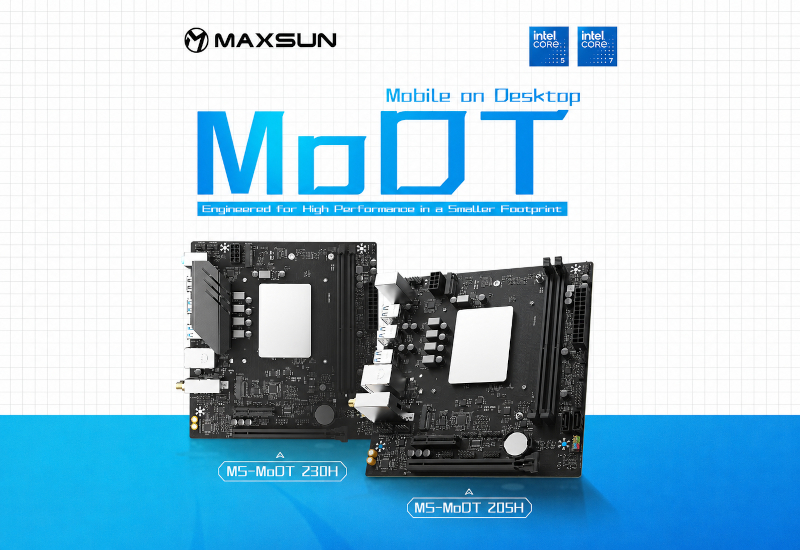 A MaxSun bemutatta a frissített MoDT alaplapokat beépített Raptor Lake Core 200H‑gal.