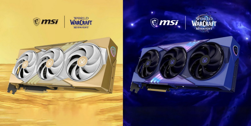 Az MSI bemutatta az új GeForce RTX 5070 kártyákat a Light Edition és Void Edition változatokban, amelyeket a World of Warcraft: Midnight ihlette.
