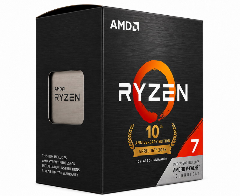 A Ryzen 7 5800X3D AM4 10‑éves évfordulói kiadása most már elérhető Indiában 310 dollárért.