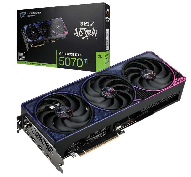 A Colorful bemutatta az iGame GeForce RTX 5070 Ti Ultra Z Black OC videokártyát, amelynek tápegysége leválasztható GC‑HPWR csatlakozóval rendelkezik